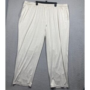 Reebok Jogger Pants Mens 4XL Cream Space Dye Elastic Pull On Performance Sweats